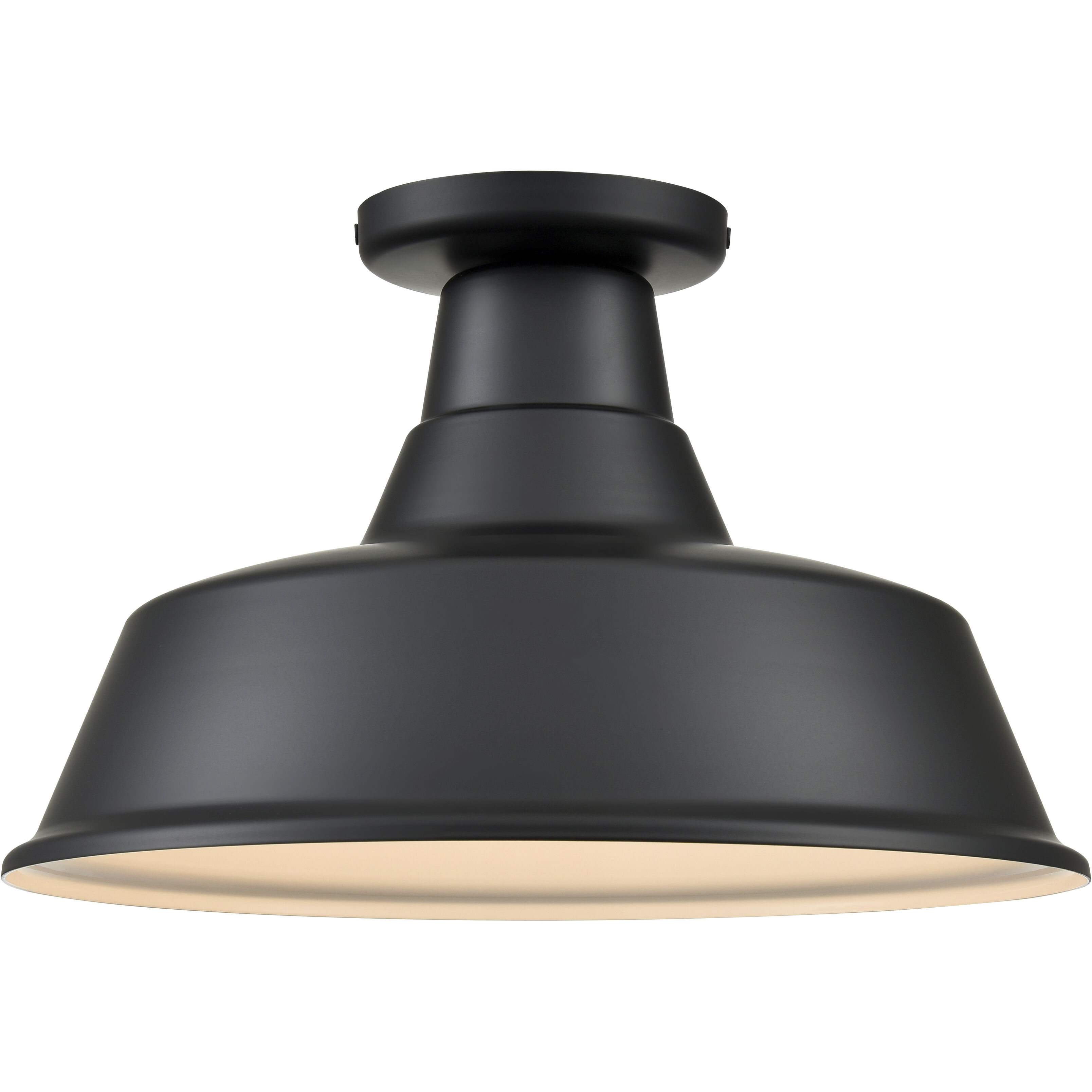R Series 1 Light 14 inch Satin Black Outdoor Ceiling Fixture